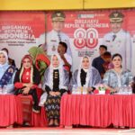 Ketua TP. PKK dan Ketua GOW Kabupaten Dompu Hadiri HUT NTB Ke-67